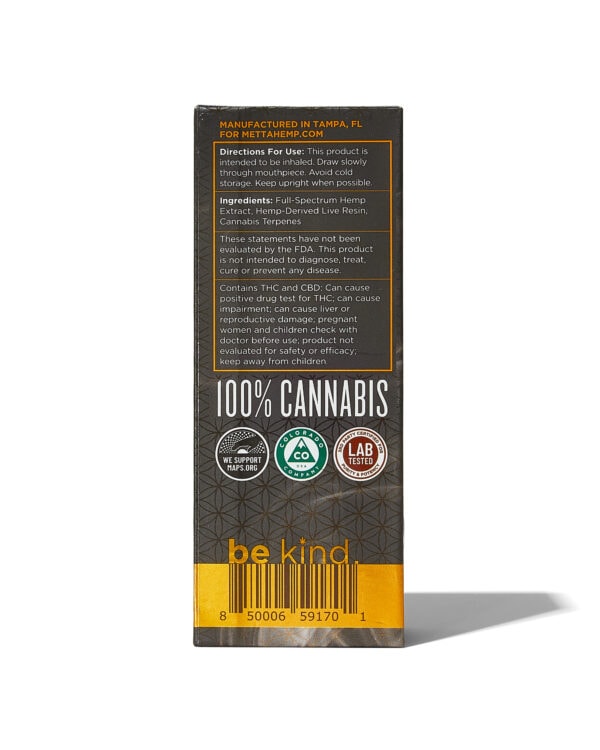 CBD Live Resin Disposable Vape Pen 1.0mL : Full-Spectrum