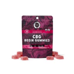 CBG Rosin Gummies: Full-Spectrum: 20mg CBG / 20mg CBD / 1.25mg THC