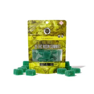 Full Dose D9 THC Rosin Gummies: THC 10mg / CBD 100mg
