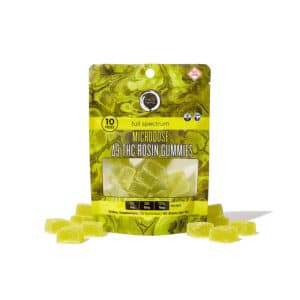 Microdose D9 THC Rosin Gummies: 1mg THC / 10mg CBD