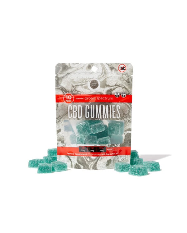 Metta Hemp - CBD Gummies Broad Spectrum New 10 pieces CBD Gummies: Zero THC* Broad-Spectrum: 25mg