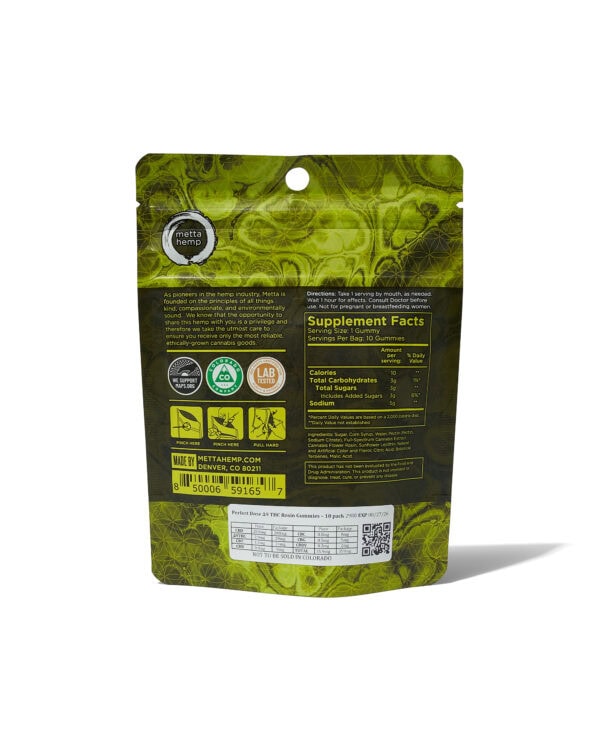 Delta-9 THC Perfect-Dose Gummies: 2.5mg THC / 25mg CBD