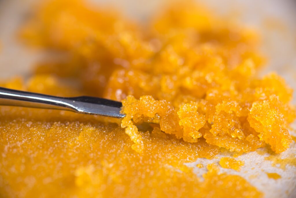 close-up of CBD wax