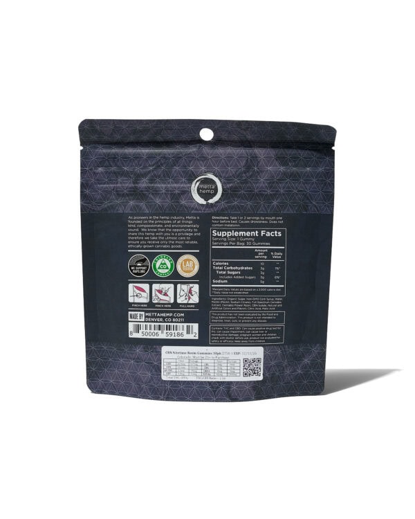 CBN Nitetime Rosin Gummies: Full-Spectrum 20mg CBN / 20mg CBD / 1.25mg THC