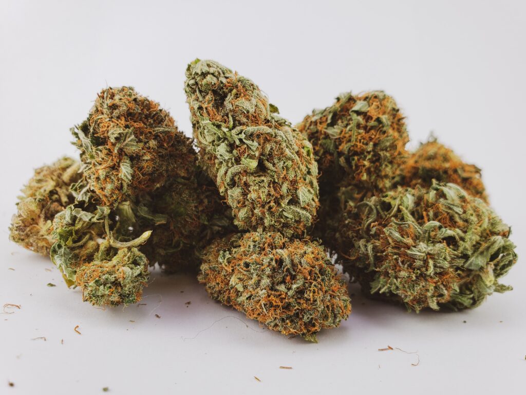 Dried cannabis flowers