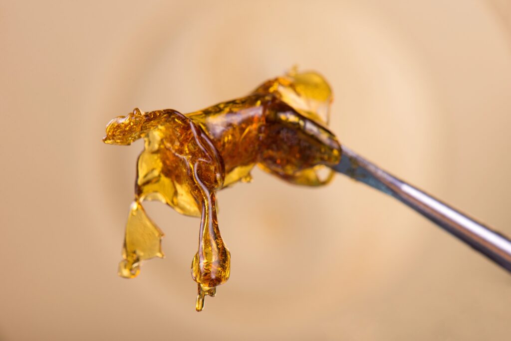 close-up of CBD dab